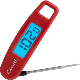Compact Folding Digital Thermometer, Red