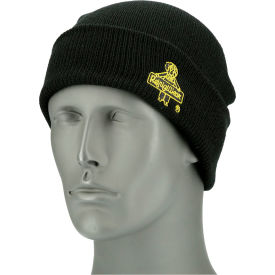Watch Cap w/ Logo, One Size, Black & Gold