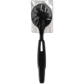 SmartStock Wrapped Heavy Weight Refill Soup Spoon, Polypropylene, Black, Pack of 960
