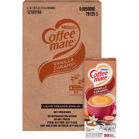 Liquid Coffee Creamer, Vanilla Caramel, 0.38 oz Mini Cups, Pack of 200