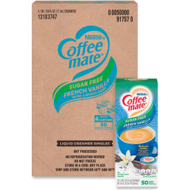 Liquid Coffee Creamer, Sugar Free French Vanilla, 0.38 oz Mini Cups, Pack of 200
