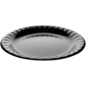 Placesetter Deluxe Laminated Foam Plate, 9" Dia., Black, Pack of 500