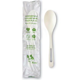 Compostable Spoon, TPLA, White, Pack of 750