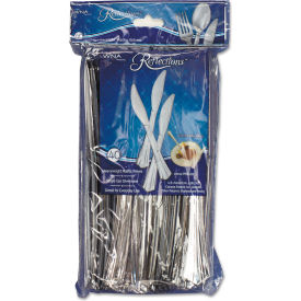 Heavyweight Plastic Knives, Silver, Pack of 40