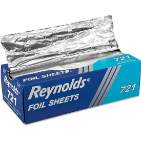 Pop-Up Interfolded Aluminum Foil Sheets, 10-3/4"L x 12"W, Silver, Pack of 500