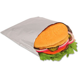 Foil Single Serve Bags, 6"W x 3/4"D x 6-1/2"H, Silver, Pack of 1000