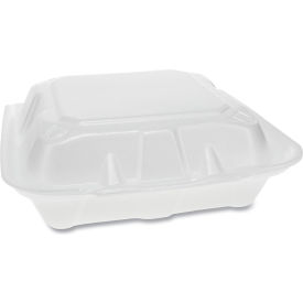 Container w/ 3 Compartment, 8-7/16"L x 8-1/8"W x 3"H, White, Pack of 150