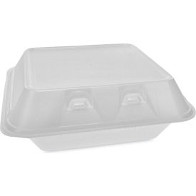 SmartLock Container w/ 3 Comp., 8-1/2"L x 8"W x 3"H, White, Pack of 150