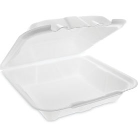 Vented Foam Container, 9-1/8"L x 9"W x 3-1/4"H, White, Pack of 150