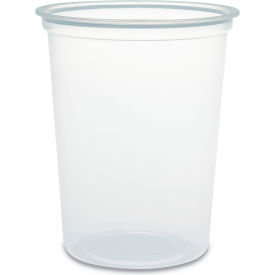Microgourmet Deli Container, 4-11/16"Dia. x 5-11/16"H, Clear, Pack of 500