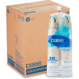 Paper Hot Drink Cups & Lids Combo, 12 oz, Pack of 300