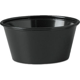 Polystyrene Souffle Cups, 3.25 oz, Black, Pack of 2500