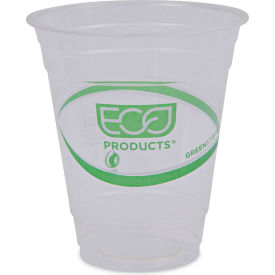 GreenStripe Renewable & Compostable Cold Drink Cups, 12 oz, Clear, Pack of 1000