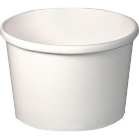 Double Poly Paper Food Container, White, Pack of 500