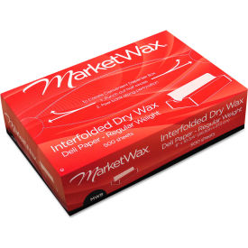 Interfolded Dry Wax Deli Paper, 8"L x 10-3/4"W, White, Pack of 6000