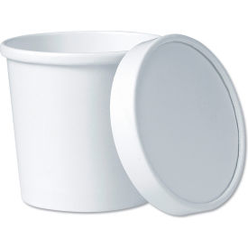 Flexstyle Food Lid Container, 3-5/8" Dia. x 2-13/16"H, White, Pack of 250