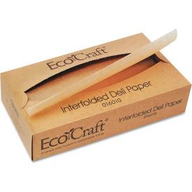 EcoCraft Interfolded Soy Wax Deli Sheets, 10-3/4"L x 10"W, White, Pack of 6000