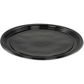 Caterline Casuals Plastic Platters, 12" Dia., Black, Pack of 25
