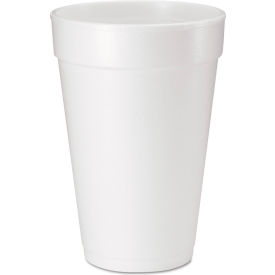 Foam Drink Cups, 16 oz, White, Pack of 500