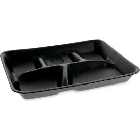 Foam School Tray w/ 5 Compartment, Black, Pack of 500