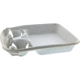 EarthChoice 2 Cup Carrier w/ Food Tray, Natural, Pack of 200