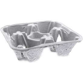 EarthChoice 4 Cup Carrier w/ Food Tray, Natural, Pack of 300