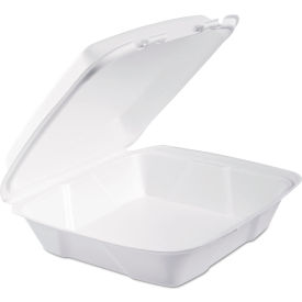 Foam Container, 9"L x 9"W x 3"H, White, Pack of 200
