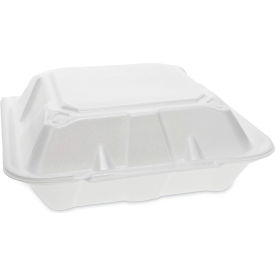 Container w/ 3 Compartment, 9-1/8"L x 9"W x 3-1/4"H, White, Pack of 150