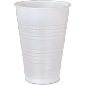 High-Impact Cold Drink Cups, 16 oz, Polystyrene, Translucent, Pack of 50