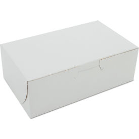One-Piece Paper Bakery Boxes, 6-1/4"L x 3-3/4"W x 2-1/8"H, White, Pack of 250