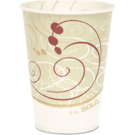 Wax Coated Paper Cold Cup, 9 oz, Beige/White, Pack of 2000