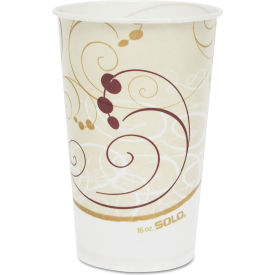 Paper Cold Drink Cups, 16 oz, White/Beige/Red, Pack of 1000