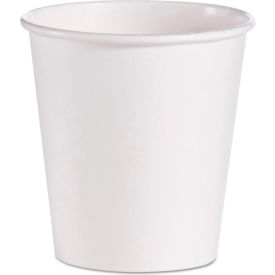 Single Sided Poly Paper Hot Drink Cups, 10 oz, White, Pack of 1000