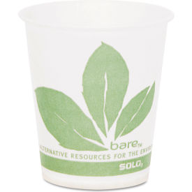 Bare Eco-Forward Treated Paper Cold Drink Cups, 5 oz, Green/White, Pack of 3000
