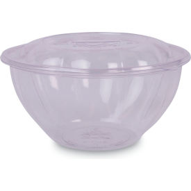 Renewable & Compostable Salad Bowls w/ Lids, 32 oz, Clear, Pack of 150