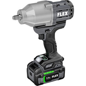 Flex 1/2" Chuck Size High Torque Impact Wrench Kit, Brushless, 24V