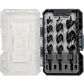 Flex Wood Auger Drill Bit Set, 3 Piece, 1/4" Hex Shank