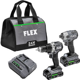Flex Brushless 2 Tool Combo Kit w/ Drill Driver & Impact Driver, 24V