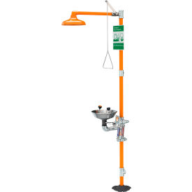 Safety Station w/ Eyewash, Shower Head, Bowl, Freeze & Scald Protection Valve