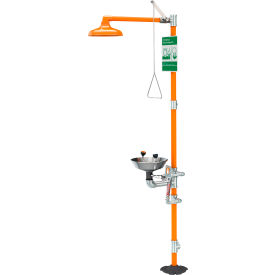 Safety Station w/ Eyewash, Shower Head, Bowl & Scald Protection Valve
