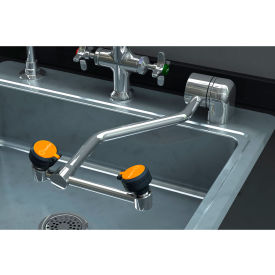 Barrier-Free Eyewash Station, Deck Mount, Chrome Plated Brass