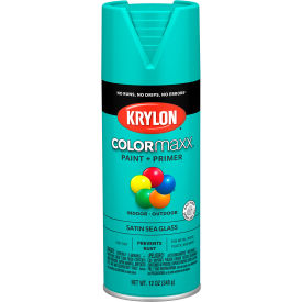 Colormaxx Paint & Primer, 12 oz., Satin Sea Glass