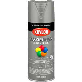 Colormaxx Paint & Primer, 12 oz., Gloss Classic Gray
