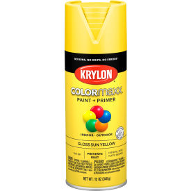 Colormaxx Paint & Primer, 12 oz., Gloss Sun Yellow