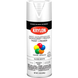 Colormaxx Paint & Primer, 12 oz., Gloss White