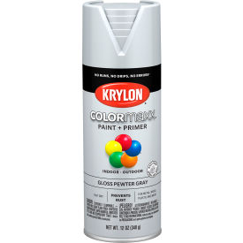 Colormaxx Paint & Primer, 12 oz., Gloss Pewter Gray