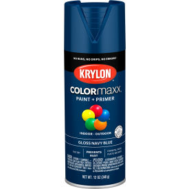 Colormaxx Paint & Primer, 12 oz., Gloss Navy Blue