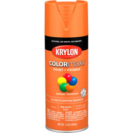 Colormaxx Paint & Primer, 12 oz., Gloss Pumpkin Orange