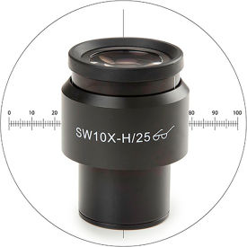 Super Wide Field 10x/25 mm Eyepiece with 10/100 Micrometer & Cross Hair