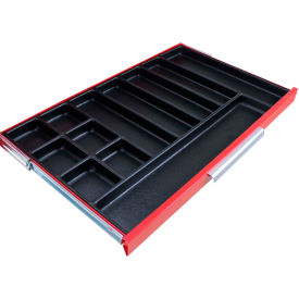 12 Compartment Drawer Organizer, 30"W x 18-3/8"D x 1-3/8"H, Black
